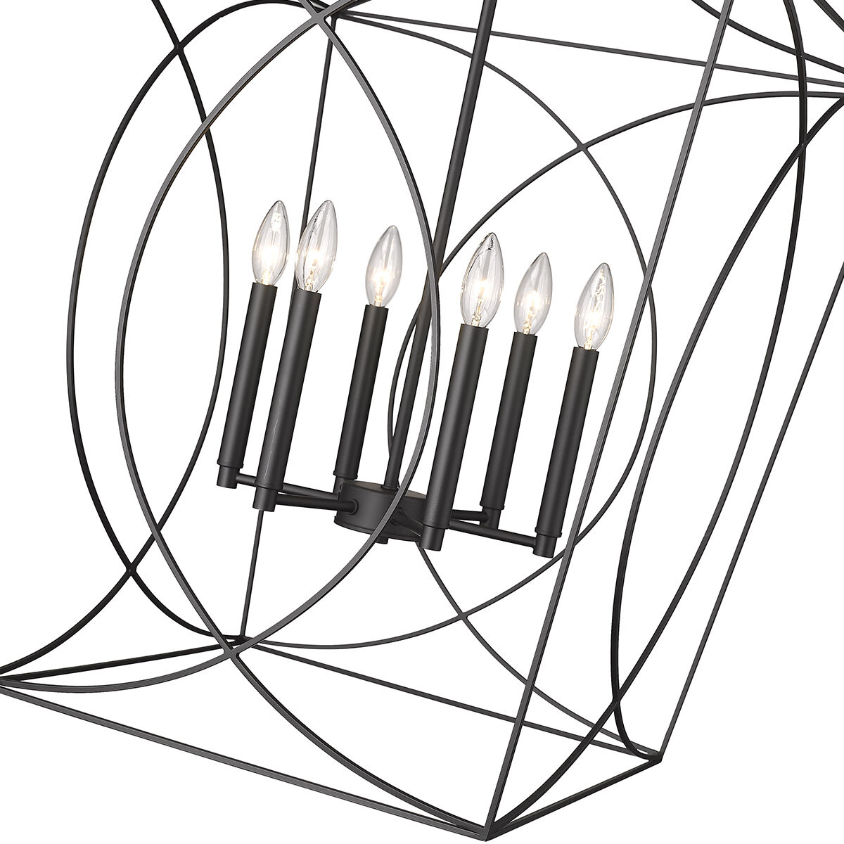 Tracy 6 Light 24 inch Matte Black Pendant Ceiling Light